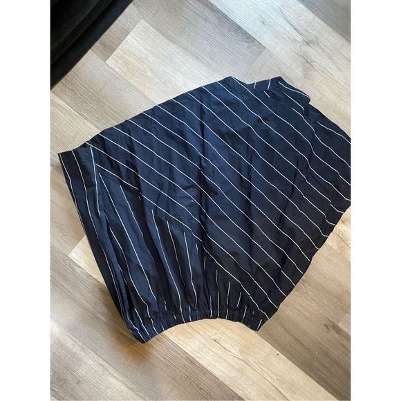 Vince Striped Asymmetric Rope-Tie Skirt- Black White Stripe, Sz Medium, MP $265 - Picture 9 of 14